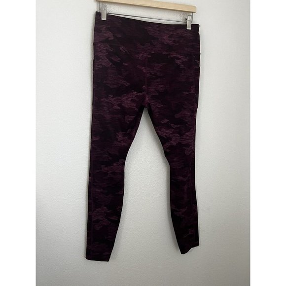 Avia Womens Core Performance Purple Camo Leggings Large 12-14 Excellent - Picture 2 of 6